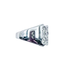 Bague Bandeau en or blanc et diamants - Castafiore