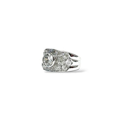 Bague Bandeau en or blanc et diamants - Castafiore