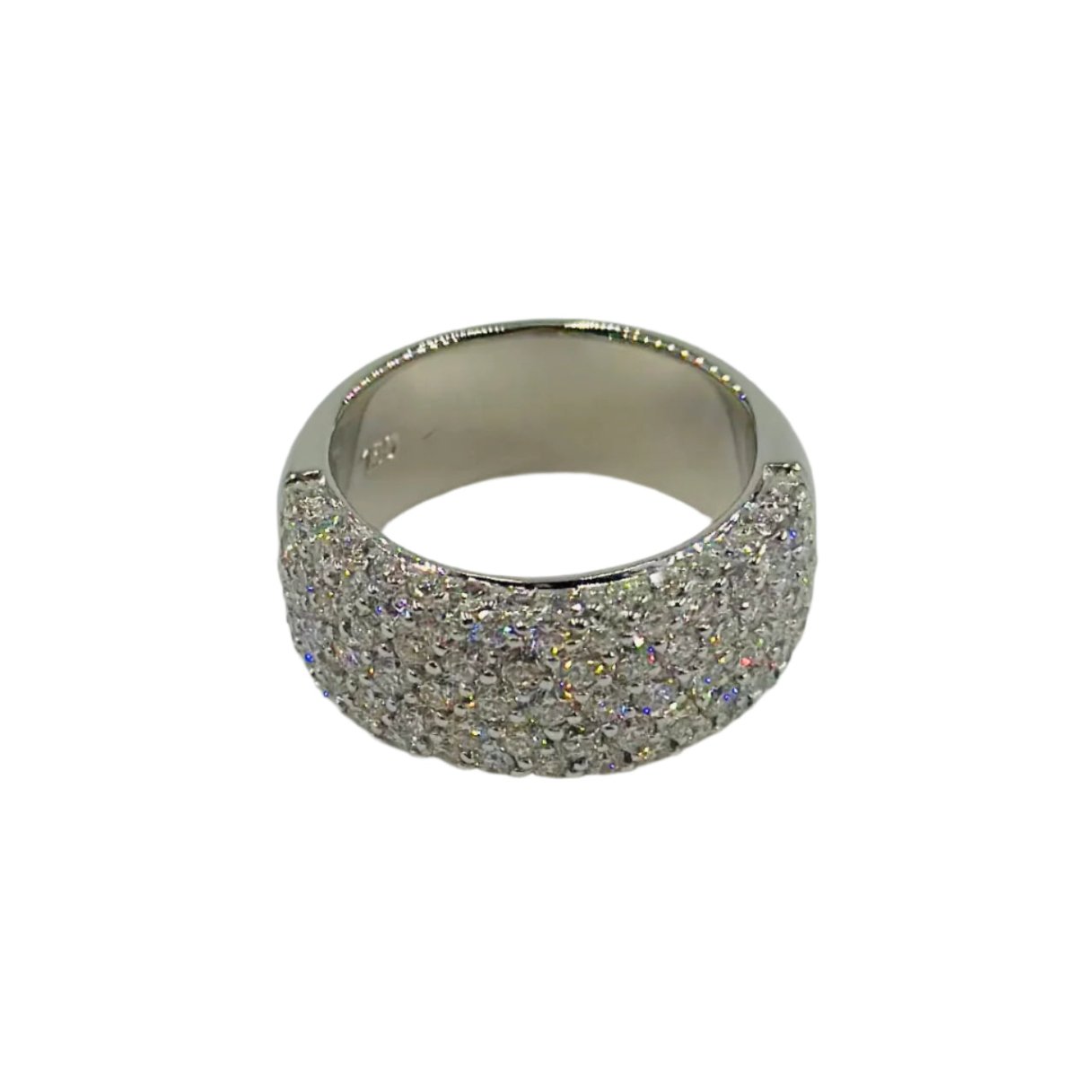 Bague Bandeau en or blanc et diamants - Castafiore