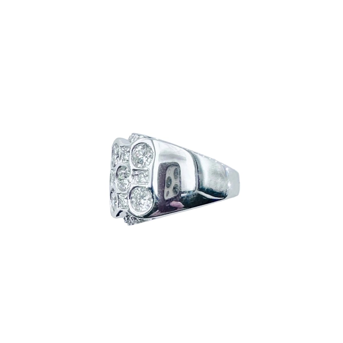 Bague Bandeau en or blanc et diamants - Castafiore