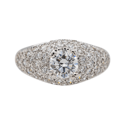 Bague Bandeau en or blanc et diamants - Castafiore