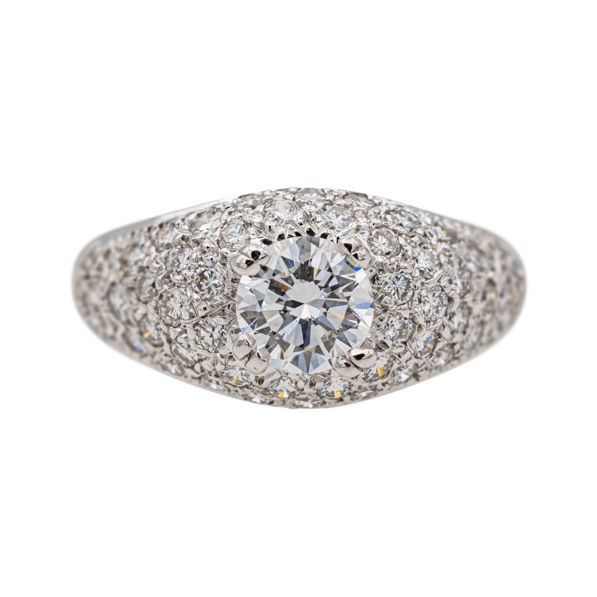 Bague Bandeau en or blanc et diamants - Castafiore