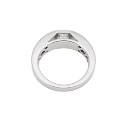 Bague Bandeau en or blanc et diamants - Castafiore
