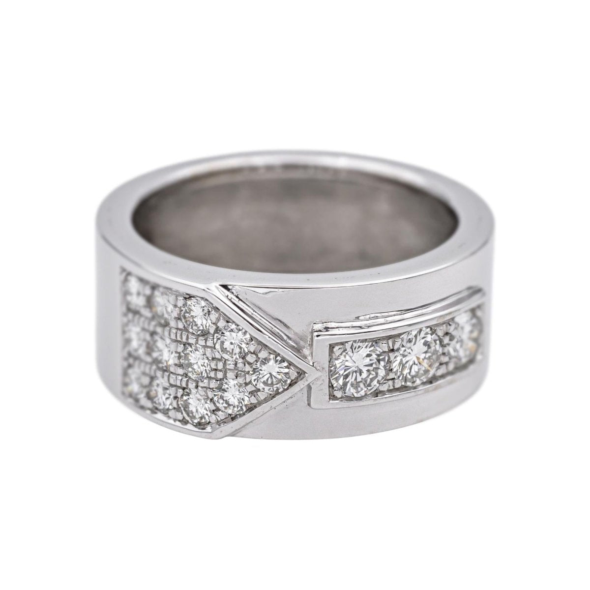 Bague Bandeau en or blanc et diamants - Castafiore