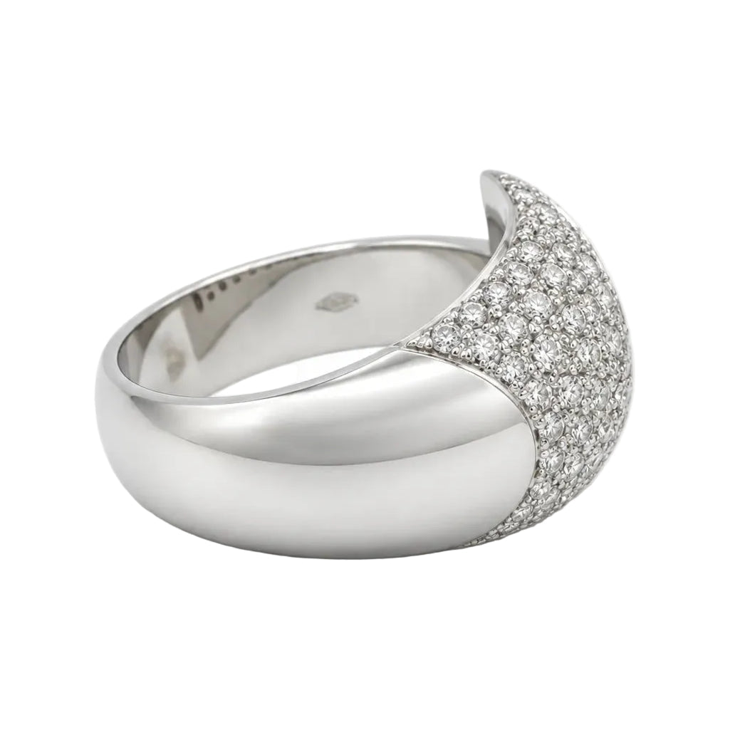Bague Bandeau en or blanc et diamants - Castafiore