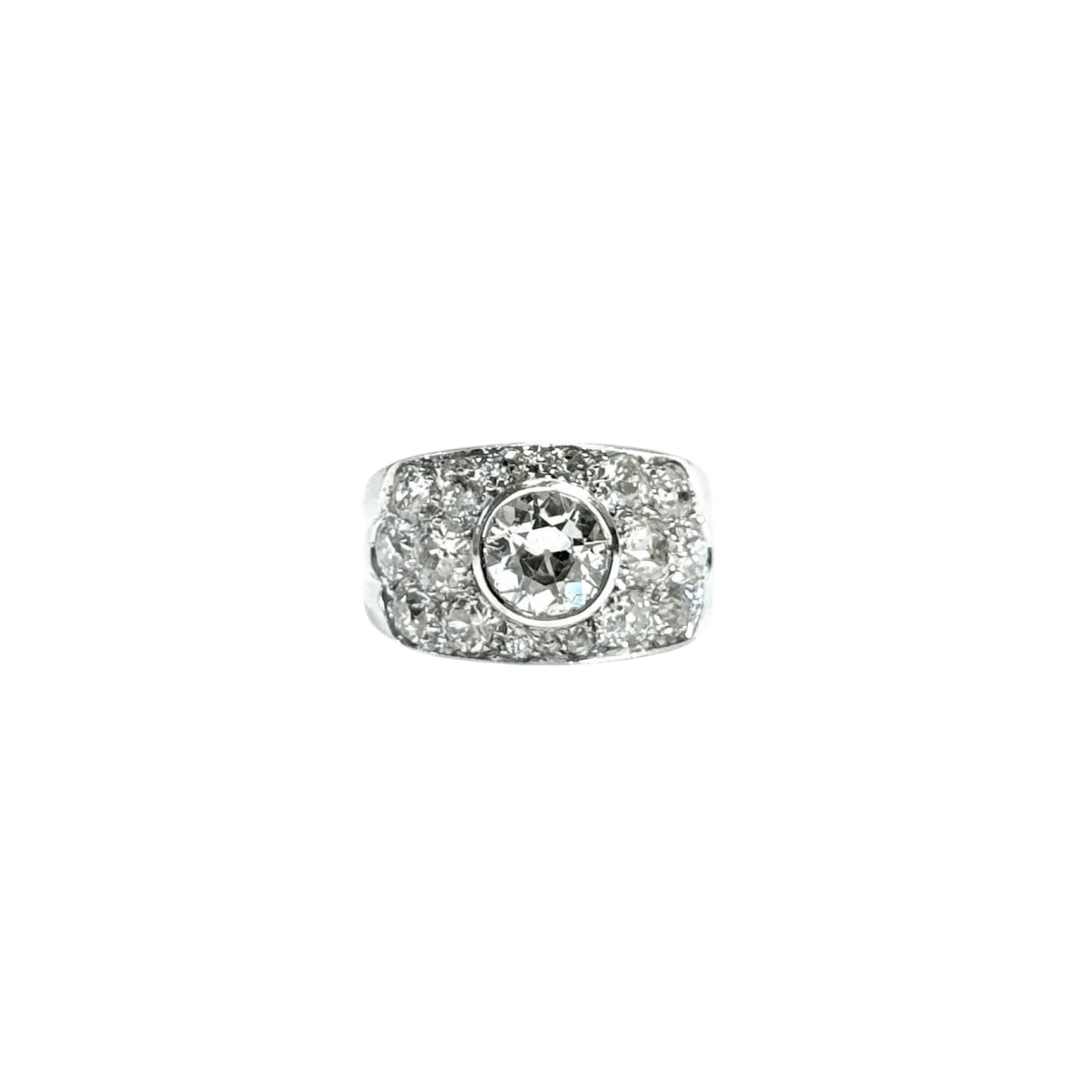 Bague Bandeau en or blanc et diamants - Castafiore