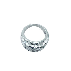 Bague Bandeau en or blanc et diamants - Castafiore