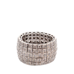 Bague Bandeau en or blanc et diamants - Castafiore