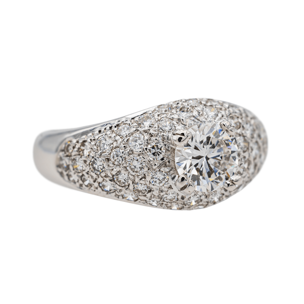 Bague Bandeau en or blanc et diamants - Castafiore