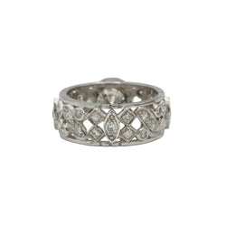 Bague Bandeau en or blanc et diamants - Castafiore