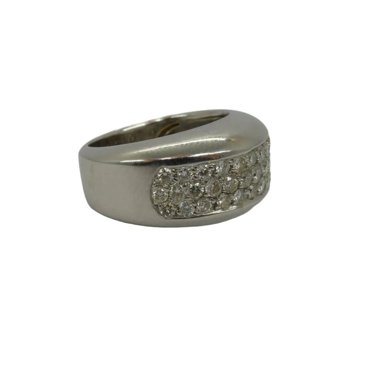 Bague Bandeau en or blanc et diamants - Castafiore