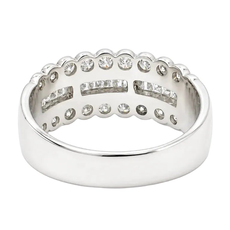 Bague Bandeau en or blanc et diamants - Castafiore