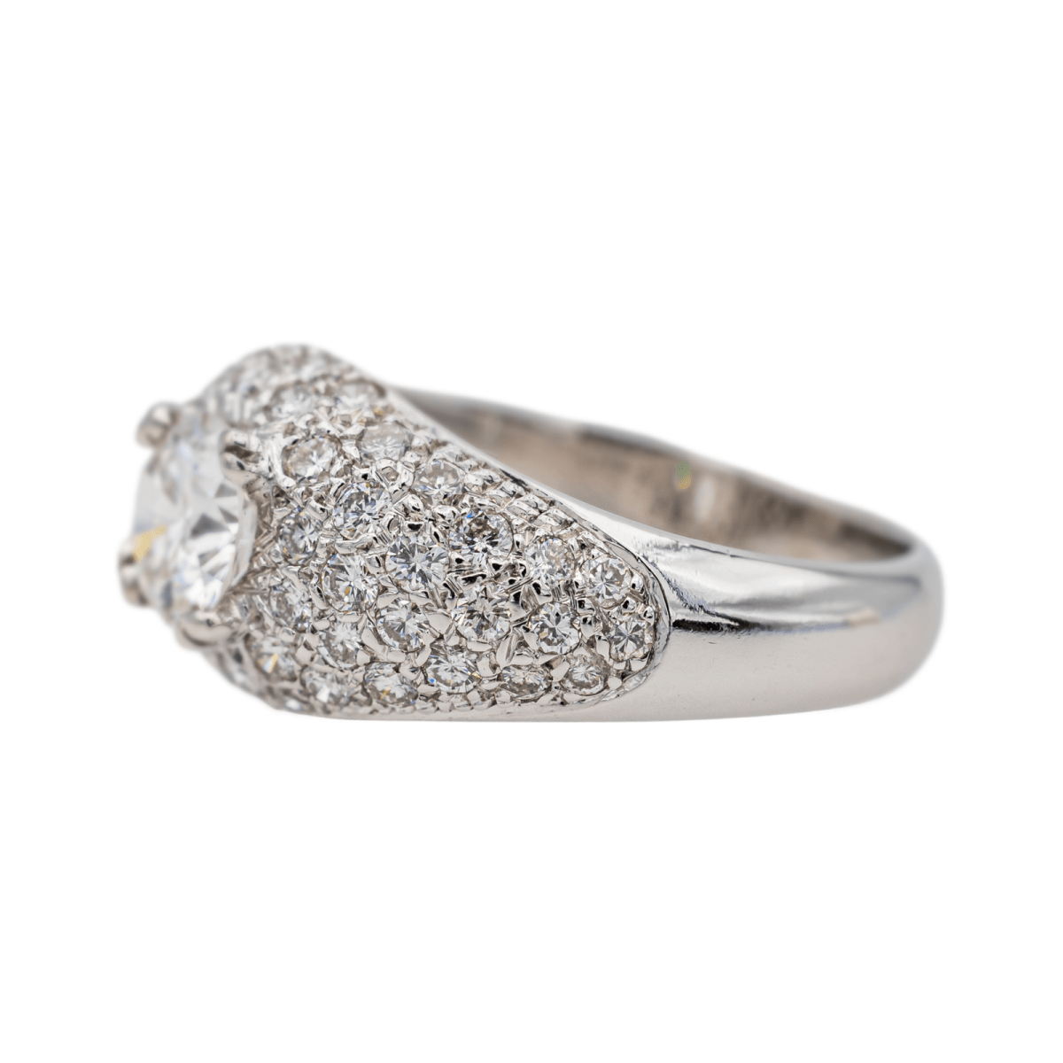 Bague Bandeau en or blanc et diamants - Castafiore