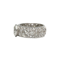 Bague Bandeau en or blanc et diamants - Castafiore