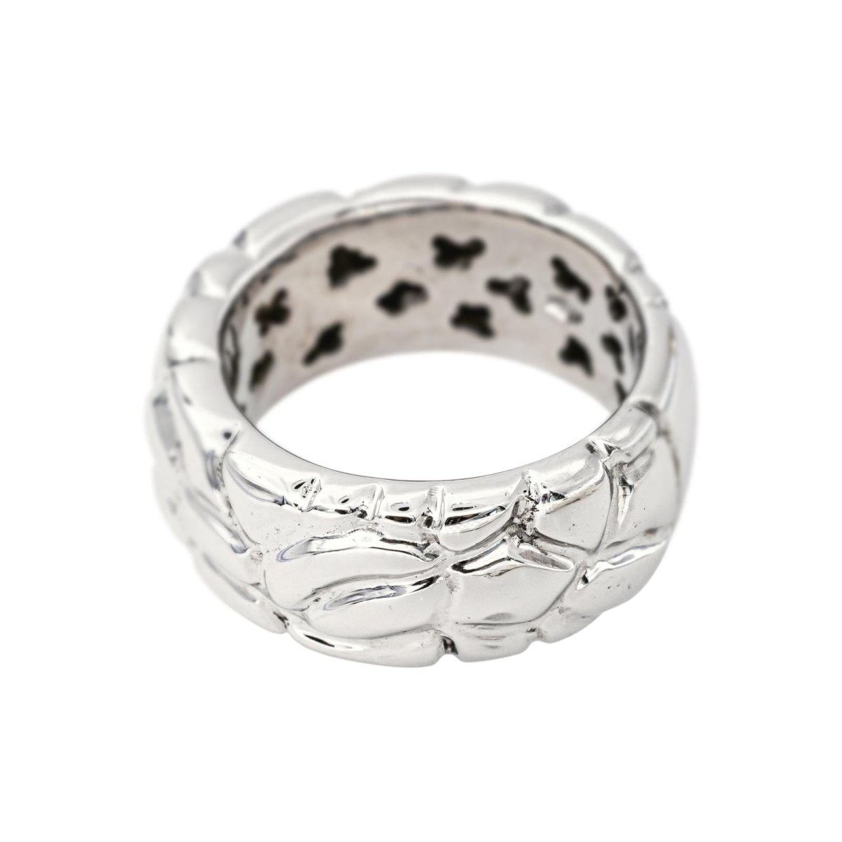 Bague Bandeau en or blanc et rubis - Castafiore