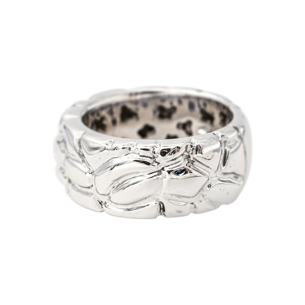 Bague Bandeau en or blanc et rubis - Castafiore