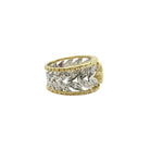 Bague Bandeau en or blanc, or jaune, rubis et diamants - Castafiore