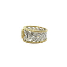 Bague Bandeau en or blanc, or jaune, rubis et diamants - Castafiore