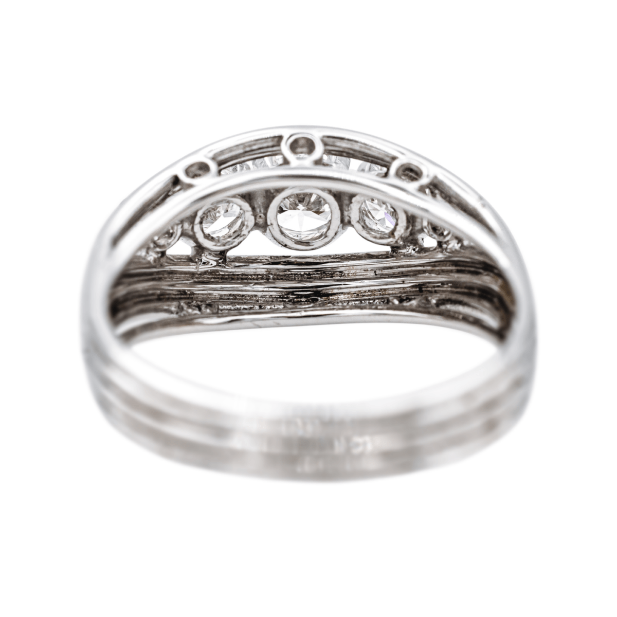 Bague Bandeau en or blanc, platine et diamants - Castafiore