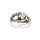 Bague Bandeau en or blanc, saphir et diamant - Castafiore