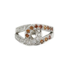 Bague Bandeau en or blanc, saphir et diamant - Castafiore