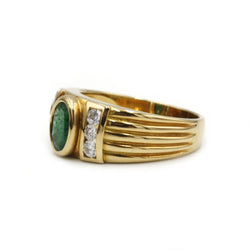 Bague Bandeau en or, émeraude et diamants - Castafiore