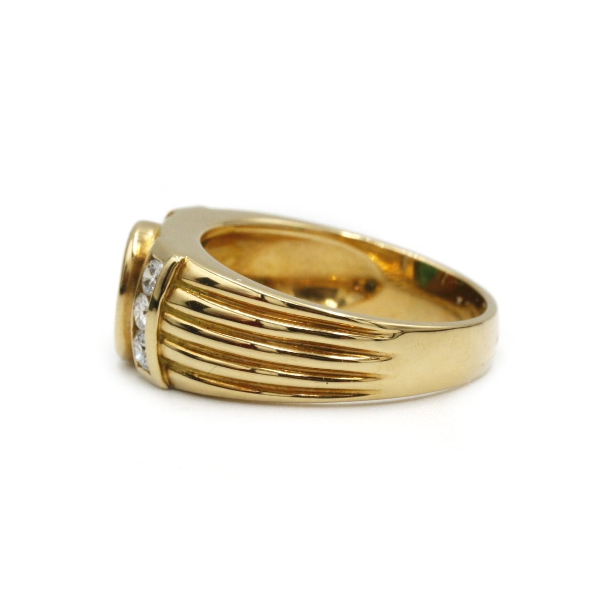 Bague Bandeau en or, émeraude et diamants - Castafiore