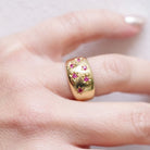 Bague Bandeau en or et rubis - Castafiore