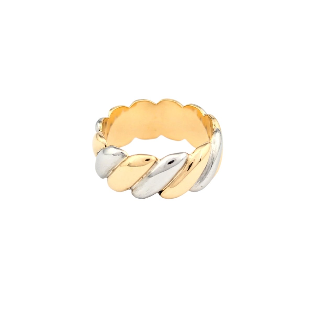 Bague Bandeau en or jaune et blanc - Castafiore