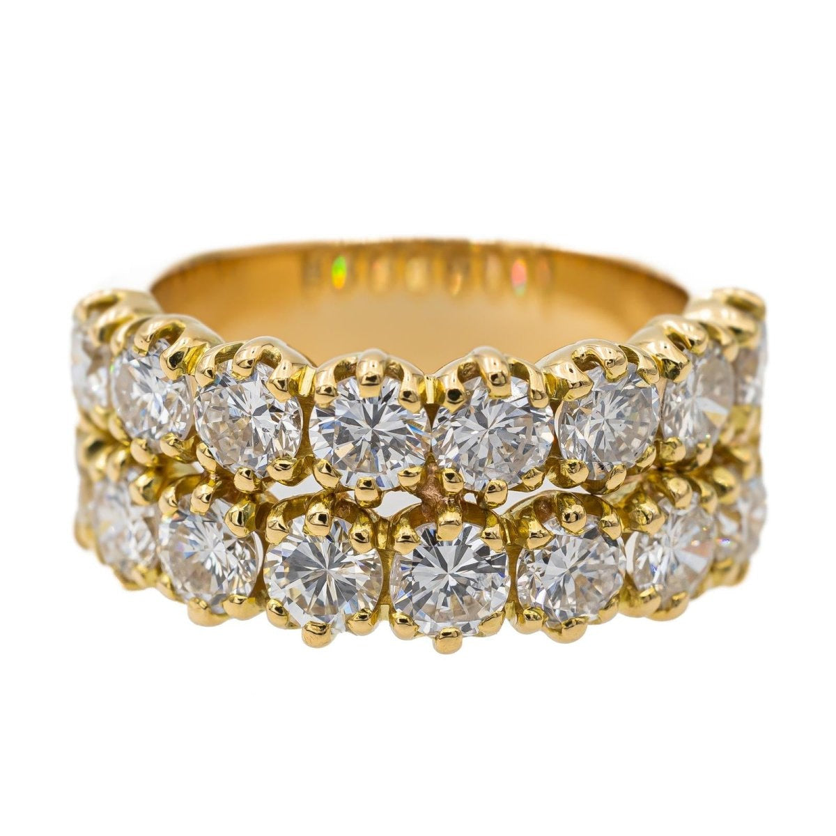 Bague bandeau en or jaune et diamant - Castafiore