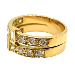 Bague Bandeau en or jaune et diamant - Castafiore