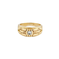 Bague Bandeau en or jaune et diamant - Castafiore