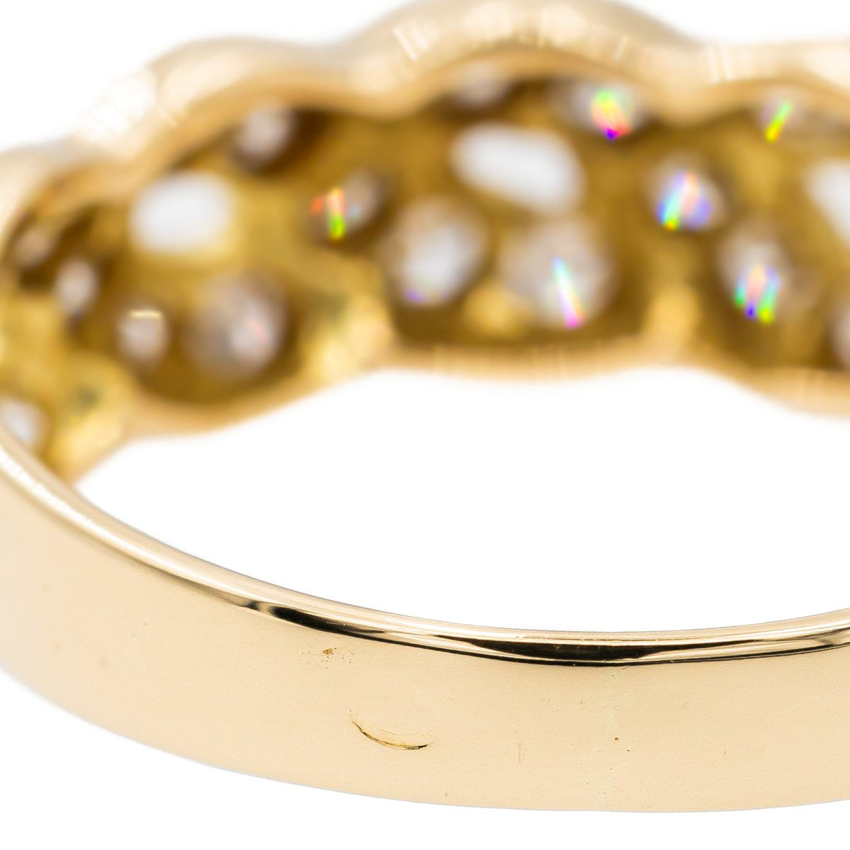 Bague Bandeau en or jaune et diamant - Castafiore