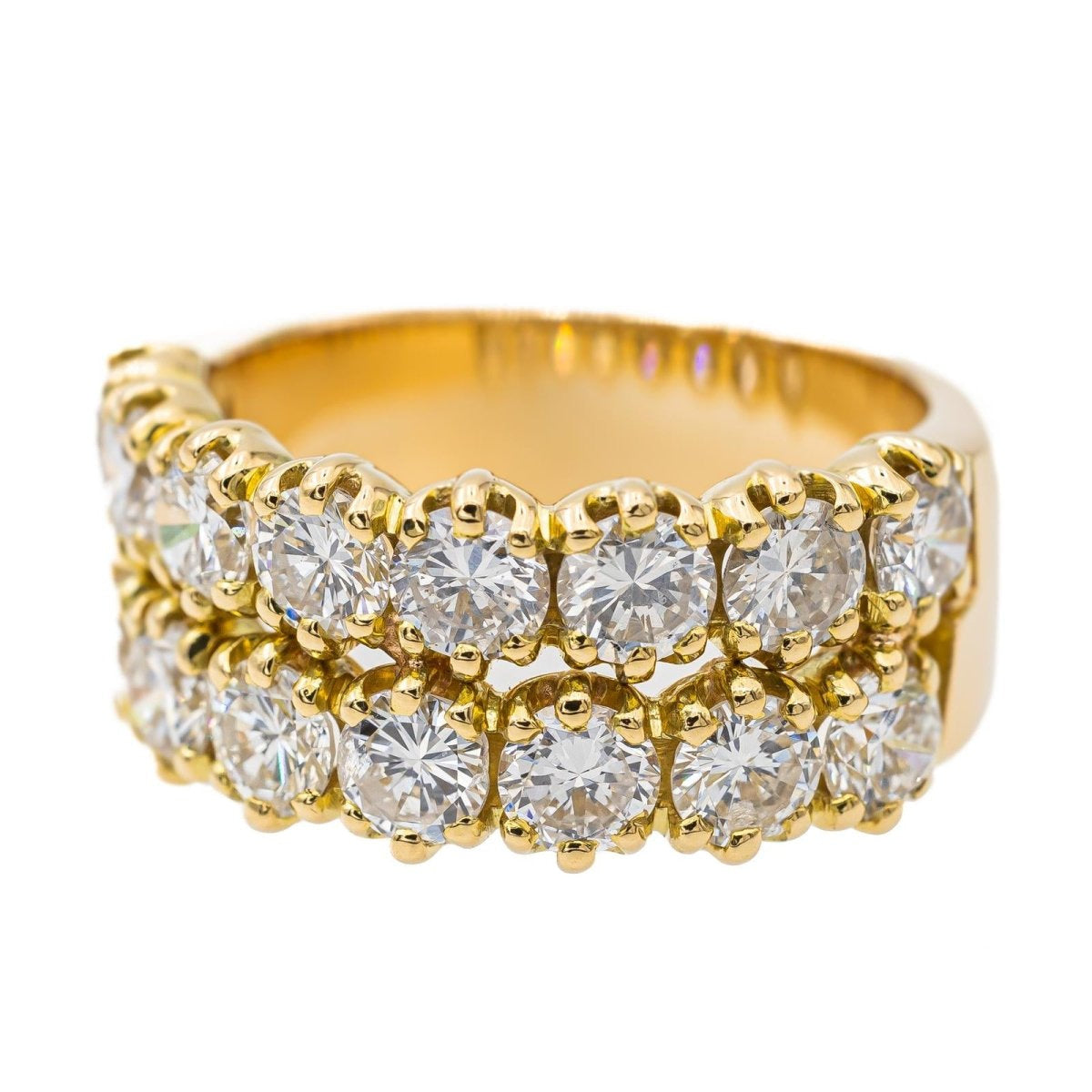 Bague bandeau en or jaune et diamant - Castafiore