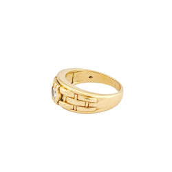 Bague Bandeau en or jaune et diamant - Castafiore