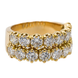 Bague bandeau en or jaune et diamant - Castafiore