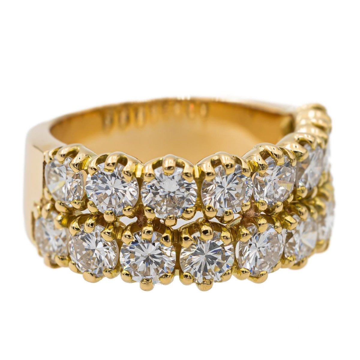 Bague bandeau en or jaune et diamant - Castafiore