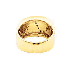 Bague bandeau en or jaune et diamant - Castafiore