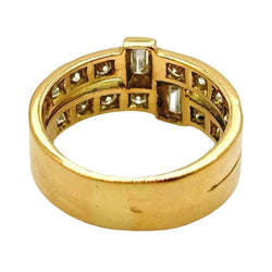 Bague Bandeau en or jaune et diamant - Castafiore
