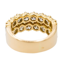 Bague bandeau en or jaune et diamant - Castafiore