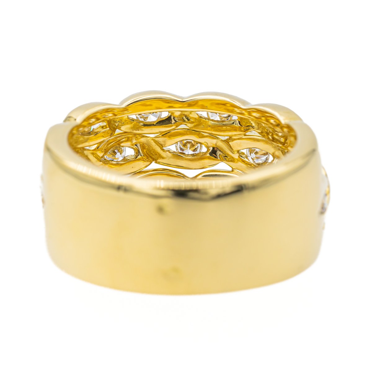 Bague Bandeau en or jaune et diamants - Castafiore