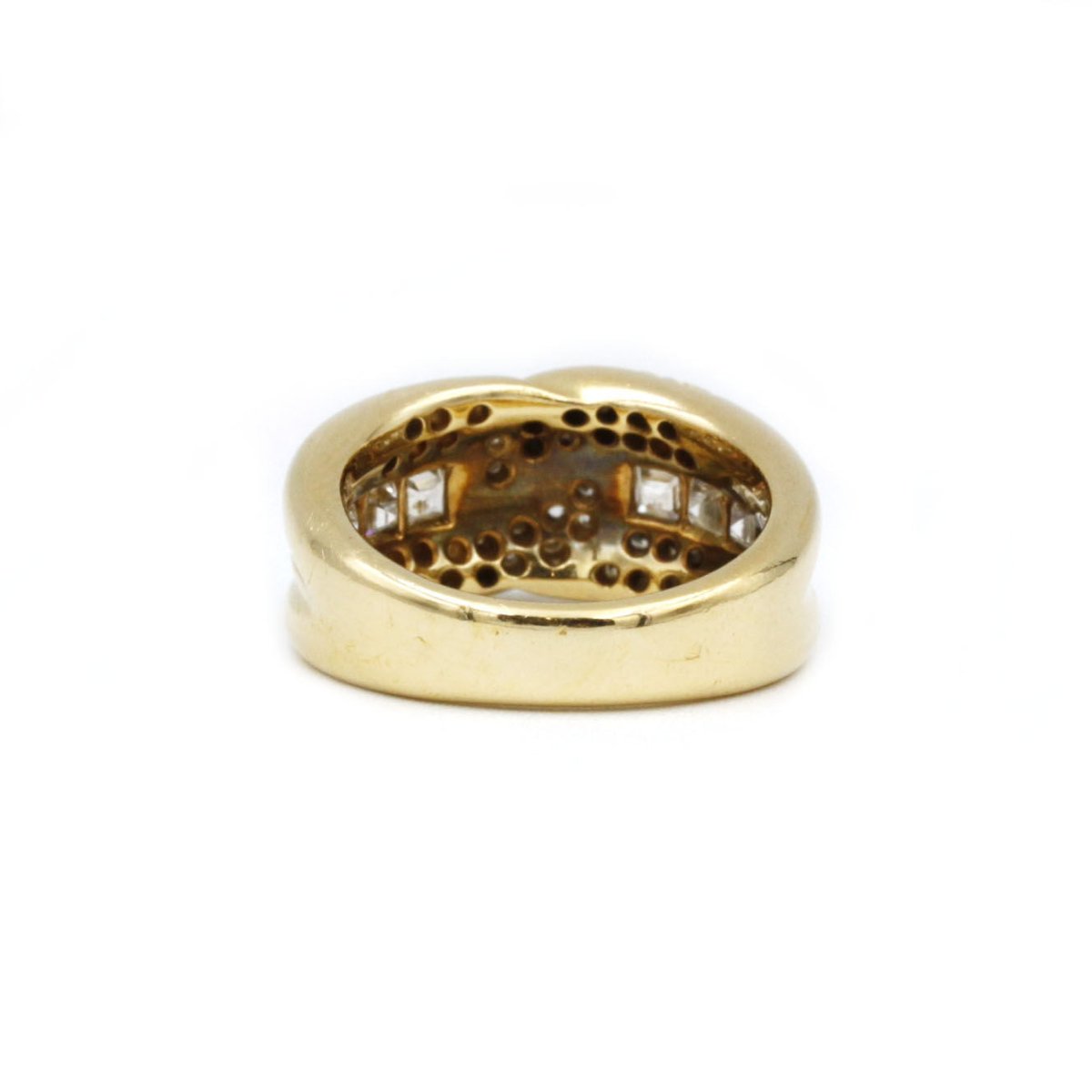 Bague Bandeau en or jaune et diamants - Castafiore