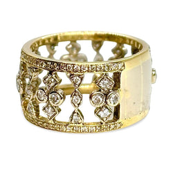 Bague Bandeau en or jaune et diamants - Castafiore