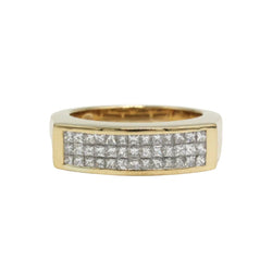 Bague Bandeau en or jaune et diamants - Castafiore