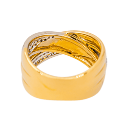 Bague Bandeau en or jaune et diamants - Castafiore