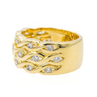 Bague Bandeau en or jaune et diamants - Castafiore