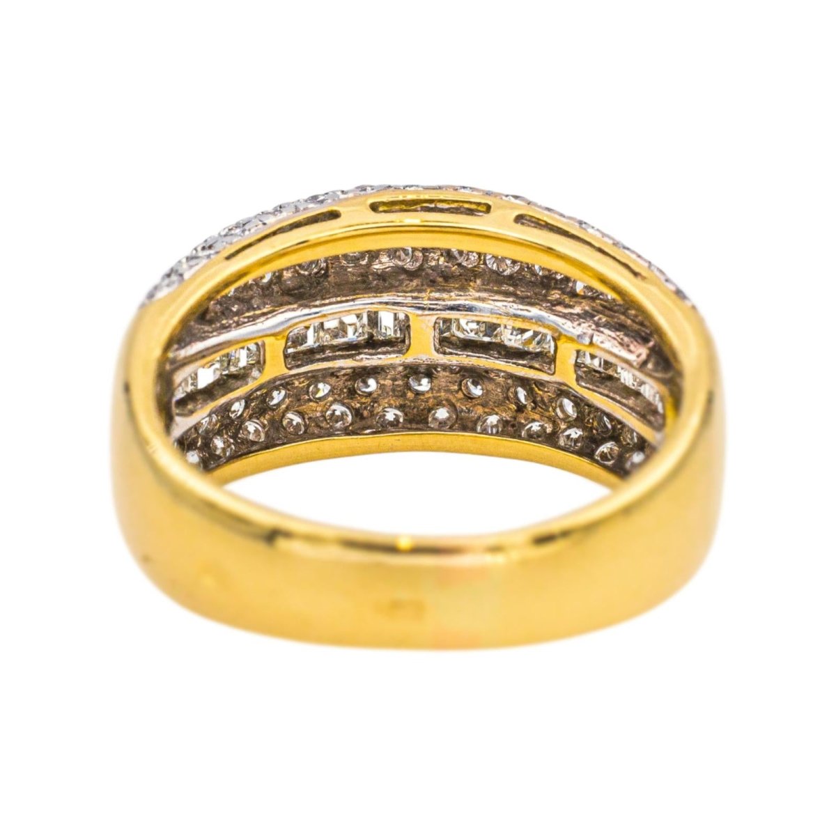 Bague Bandeau en or jaune et diamants - Castafiore