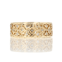 Bague Bandeau en or jaune et diamants - Castafiore