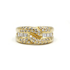 Bague Bandeau en or jaune et diamants - Castafiore