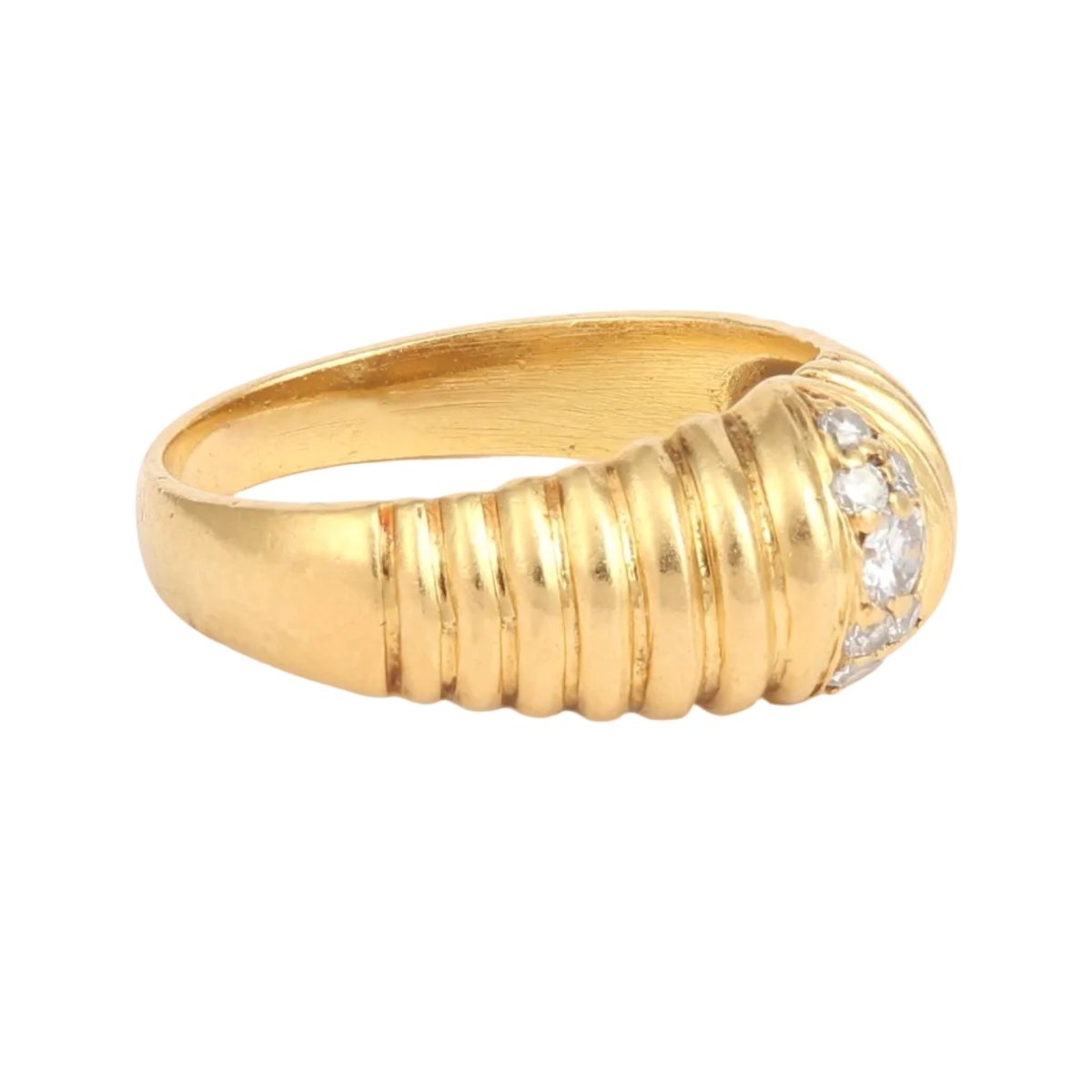Bague Bandeau en or jaune et diamants - Castafiore